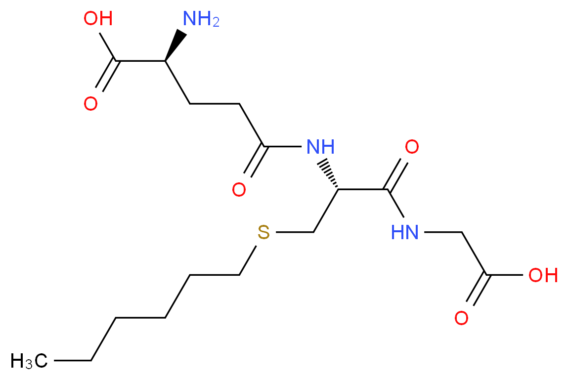 (2S)-2-amino-4-{[(1R)-1-[(carboxymethyl)carbamoyl]-2-(hexylsulfanyl)ethyl]carbamoyl}butanoic acid_分子结构_CAS_24425-56-7