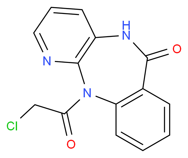 2-(2-chloroacetyl)-2,4,9-triazatricyclo[9.4.0.0<sup>3</sup>,<sup>8</sup>]pentadeca-1(11),3(8),4,6,12,14-hexaen-10-one_分子结构_CAS_28797-48-0