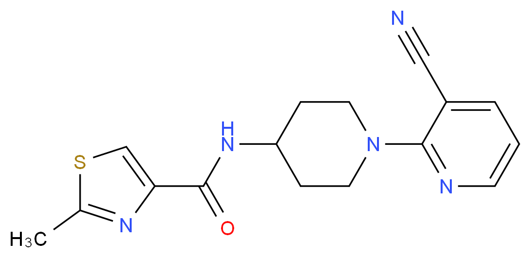 N-[1-(3-cyanopyridin-2-yl)piperidin-4-yl]-2-methyl-1,3-thiazole-4-carboxamide_分子结构_CAS_)