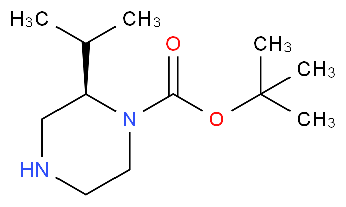 (R)-1-BOC-2-ISOPROPYL-PIPERAZINE_分子结构_CAS_674792-04-2)
