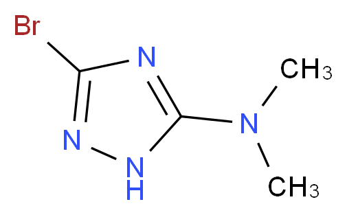 3-bromo-N,N-dimethyl-1H-1,2,4-triazol-5-amine_分子结构_CAS_1243250-05-6)