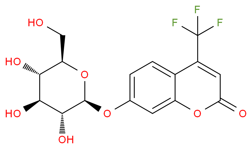 4-(Trifluoromethyl)umbelliferyl-β-D-glucopyranoside_分子结构_CAS_116981-86-3)