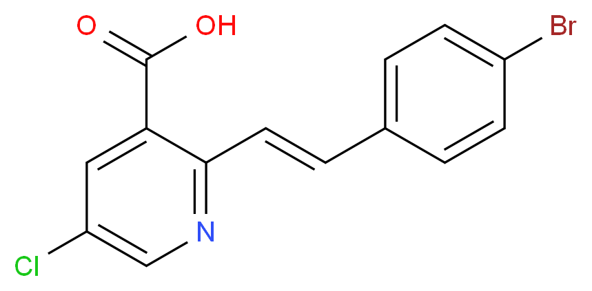 2-[(E)-2-(4-bromophenyl)ethenyl]-5-chloropyridine-3-carboxylic acid_分子结构_CAS_917942-73-5