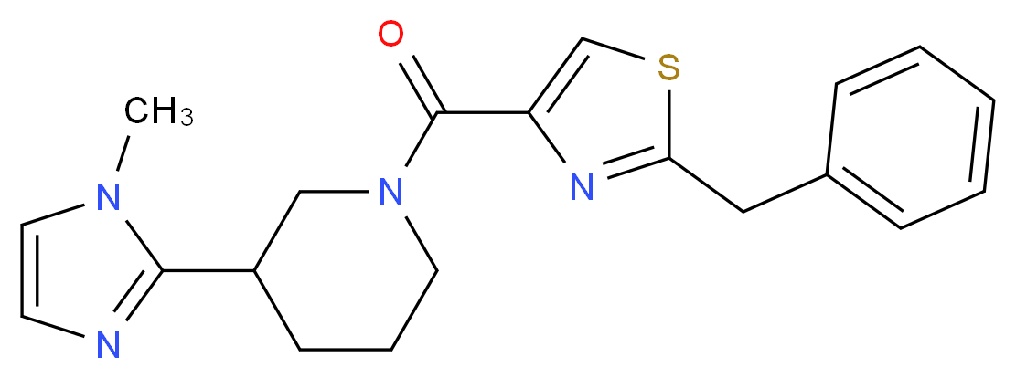 1-[(2-benzyl-1,3-thiazol-4-yl)carbonyl]-3-(1-methyl-1H-imidazol-2-yl)piperidine_分子结构_CAS_)
