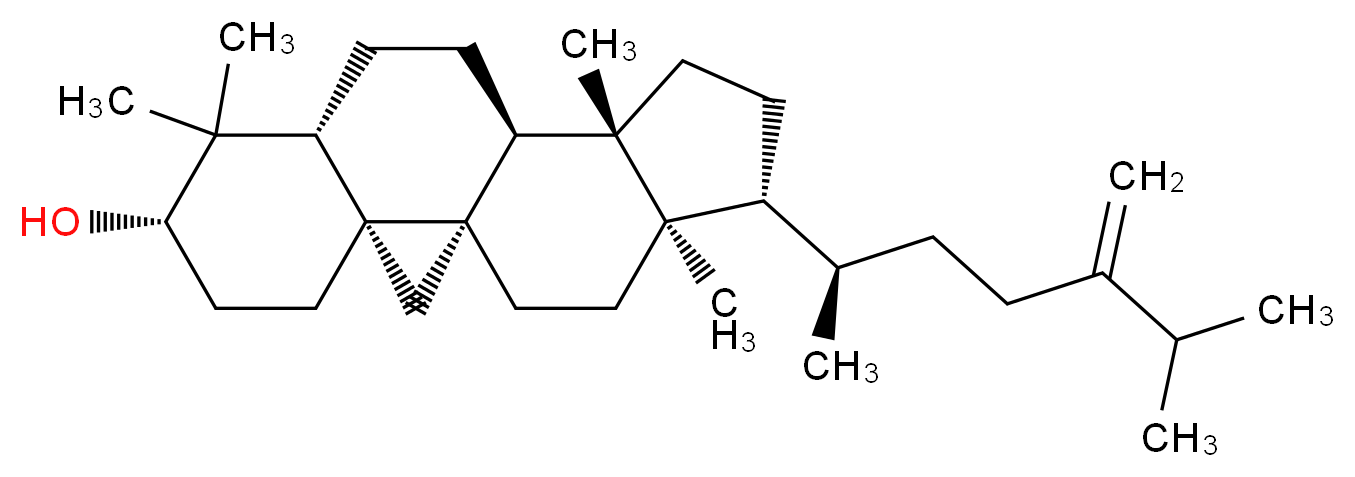 (1S,3R,6S,8R,11S,12S,15R,16R)-7,7,12,16-tetramethyl-15-[(2R)-6-methyl-5-methylideneheptan-2-yl]pentacyclo[9.7.0.0<sup>1</sup>,<sup>3</sup>.0<sup>3</sup>,<sup>8</sup>.0<sup>1</sup><sup>2</sup>,<sup>1</sup><sup>6</sup>]octadecan-6-ol_分子结构_CAS_1449-09-8