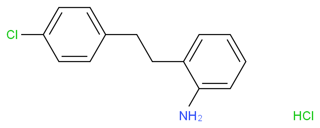 2-[2-(4-chlorophenyl)ethyl]aniline hydrochloride_分子结构_CAS_1185098-89-8