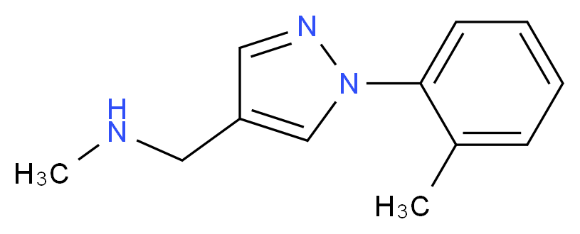 methyl({[1-(2-methylphenyl)-1H-pyrazol-4-yl]methyl})amine_分子结构_CAS_400757-10-0