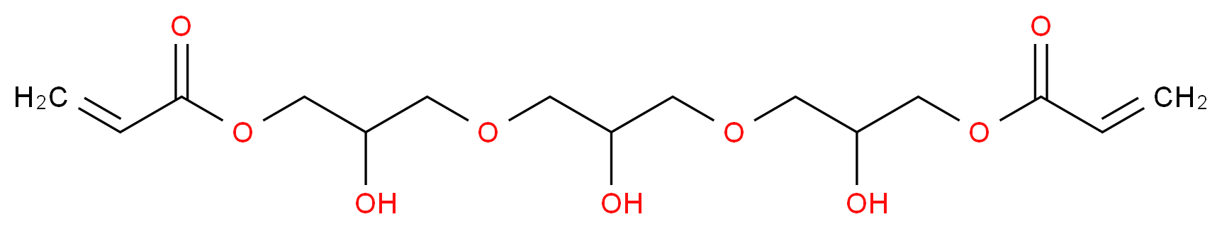2-丙烯酸-(2-羟基-1,3-亚丙基)二[氧基(2-羟基-3,1-亚丙基)]酯_分子结构_CAS_60453-84-1)