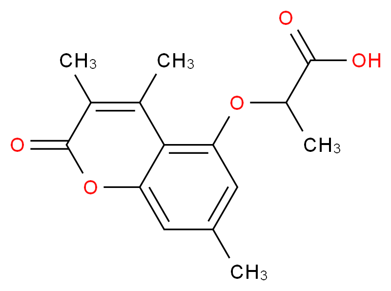 2-[(3,4,7-trimethyl-2-oxo-2H-chromen-5-yl)oxy]propanoic acid_分子结构_CAS_853892-40-7)