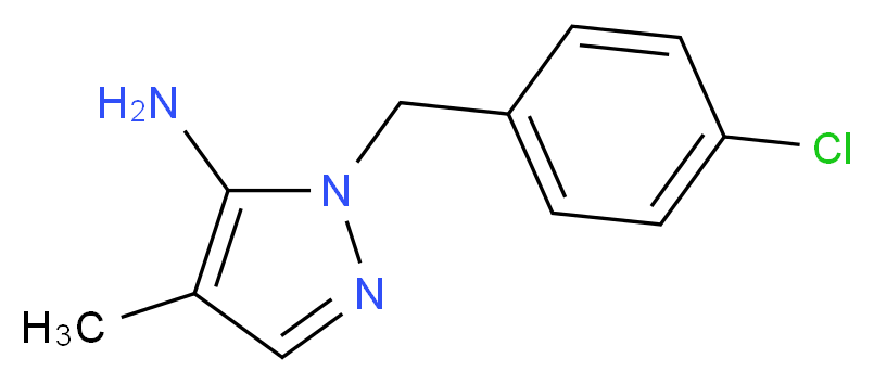 1-(4-chlorobenzyl)-4-methyl-1H-pyrazol-5-amine_分子结构_CAS_1015846-01-1)