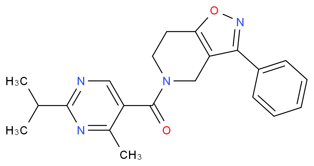 5-[(2-isopropyl-4-methylpyrimidin-5-yl)carbonyl]-3-phenyl-4,5,6,7-tetrahydroisoxazolo[4,5-c]pyridine_分子结构_CAS_)