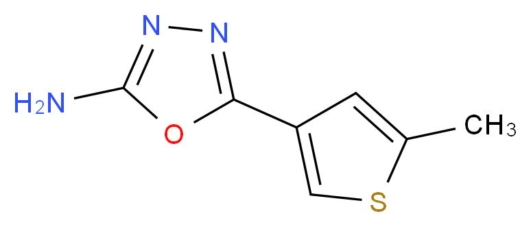 5-(5-methylthiophen-3-yl)-1,3,4-oxadiazol-2-amine_分子结构_CAS_915922-24-6