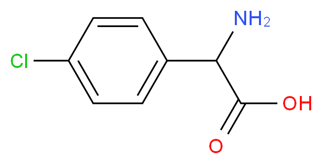 (±)-4-氯苯甘氨酸_分子结构_CAS_6212-33-5)