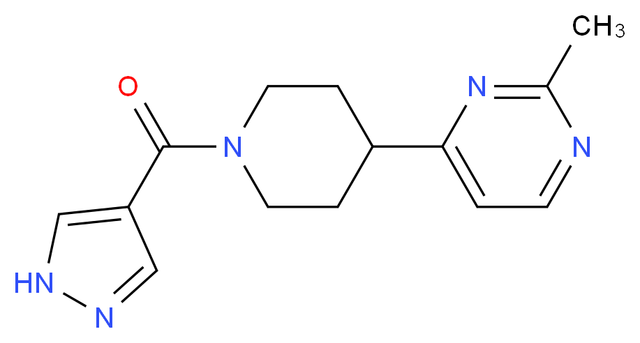 2-methyl-4-[1-(1H-pyrazol-4-ylcarbonyl)piperidin-4-yl]pyrimidine_分子结构_CAS_)