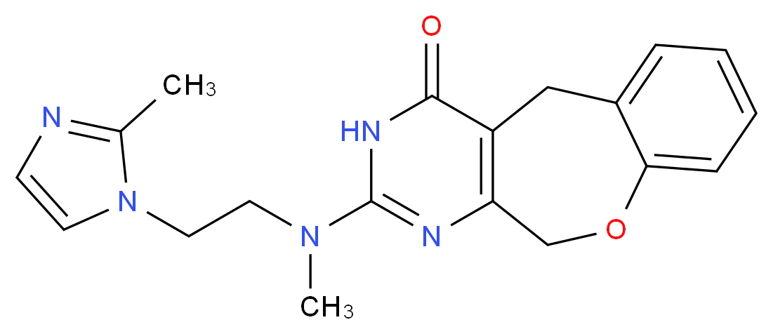 2-{methyl[2-(2-methyl-1H-imidazol-1-yl)ethyl]amino}-5,11-dihydro[1]benzoxepino[3,4-d]pyrimidin-4(3H)-one_分子结构_CAS_)