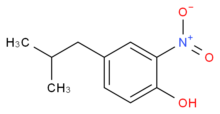 4-(2-methylpropyl)-2-nitrophenol_分子结构_CAS_3279-07-0