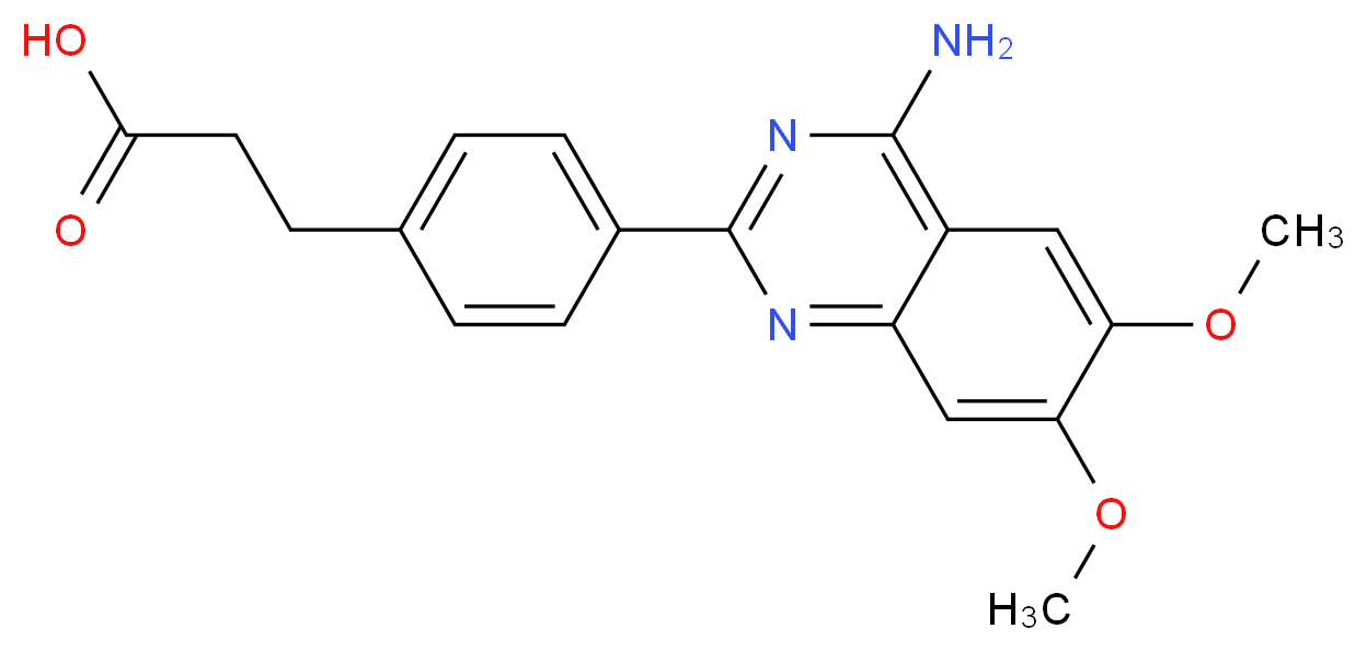 3-[4-(4-amino-6,7-dimethoxyquinazolin-2-yl)phenyl]propanoic acid_分子结构_CAS_)