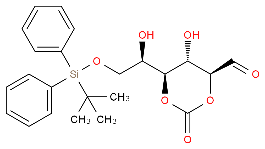 6-O-(叔丁基二苯基甲硅烷基)-D-半乳醛环碳酸酯_分子结构_CAS_151265-18-8)