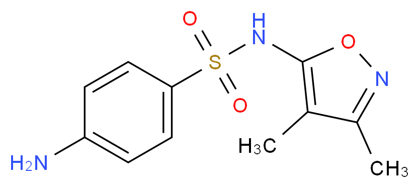 4-Amino-N-(3,4-dimethylisoxazol-5-yl)-benzenesulfonamide_分子结构_CAS_127-69-5)