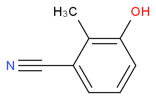 3-hydroxy-2-methylbenzonitrile_分子结构_CAS_55289-04-8