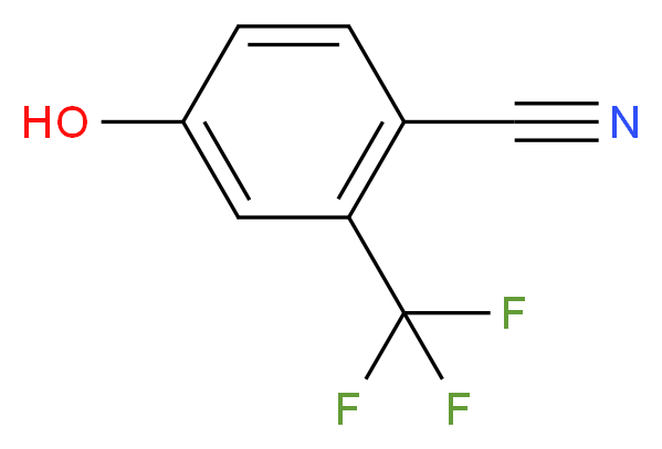 4-Hydroxy-2-(trifluoromethyl)benzonitrile_分子结构_CAS_320-42-3)