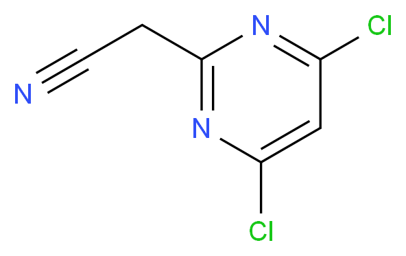 2-(4,6-Dichloropyrimidin-2-yl)acetonitrile_分子结构_CAS_63155-43-1)