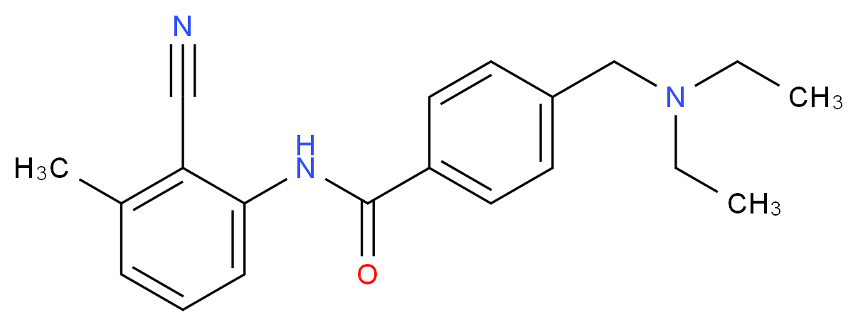N-(2-cyano-3-methylphenyl)-4-[(diethylamino)methyl]benzamide_分子结构_CAS_)