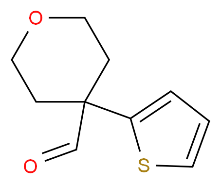 4-thien-2-yltetrahydropyran-4-carbaldehyde_分子结构_CAS_906352-93-0)