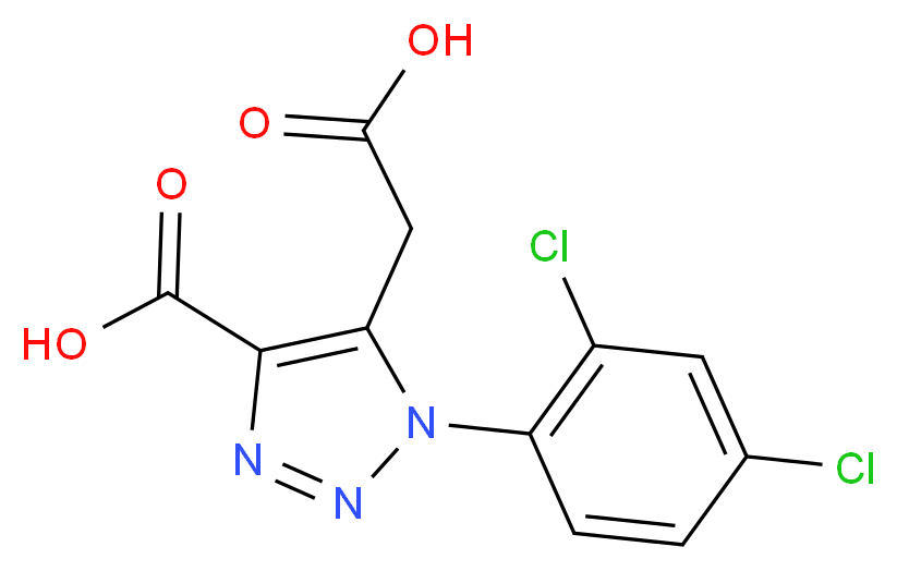 5-(Carboxymethyl)-1-(2,4-dichlorophenyl)-1H-1,2,3-triazole-4-carboxylic acid_分子结构_CAS_)