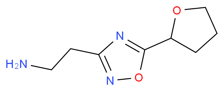 2-[5-(oxolan-2-yl)-1,2,4-oxadiazol-3-yl]ethan-1-amine_分子结构_CAS_1249776-38-2