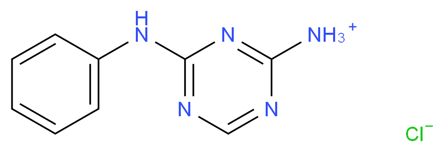 4-(phenylamino)-1,3,5-triazin-2-aminium chloride_分子结构_CAS_6011-10-5