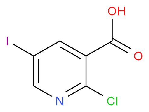 2-chloro-5-iodopyridine-3-carboxylic acid_分子结构_CAS_59782-86-4