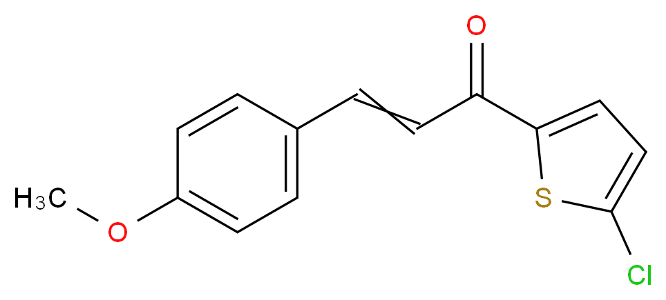 1-(5-chlorothiophen-2-yl)-3-(4-methoxyphenyl)prop-2-en-1-one_分子结构_CAS_152432-23-0