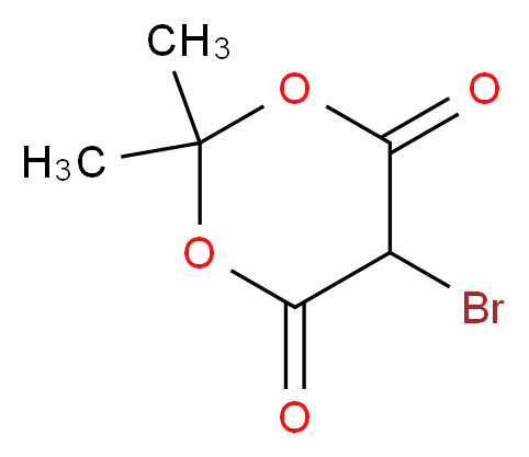 5-Bromo-2,2-dimethyl-1,3-dioxane-4,6-dione_分子结构_CAS_66145-20-8)