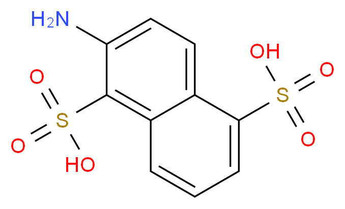 2-NAPHTHYLAMINE-1,5-DISULFONIC ACID_分子结构_CAS_117-62-4)