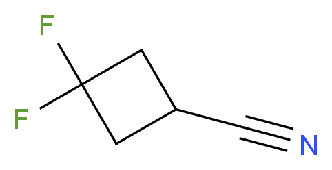 3,3-difluorocyclobutane-1-carbonitrile_分子结构_CAS_86770-80-1