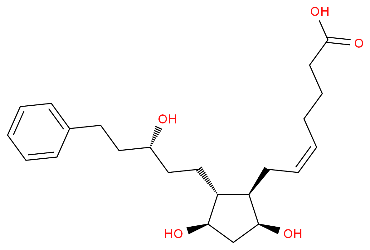 (5Z)-7-[(1R,2R,3R,5S)-3,5-dihydroxy-2-[(3R)-3-hydroxy-5-phenylpentyl]cyclopentyl]hept-5-enoic acid_分子结构_CAS_41639-83-2