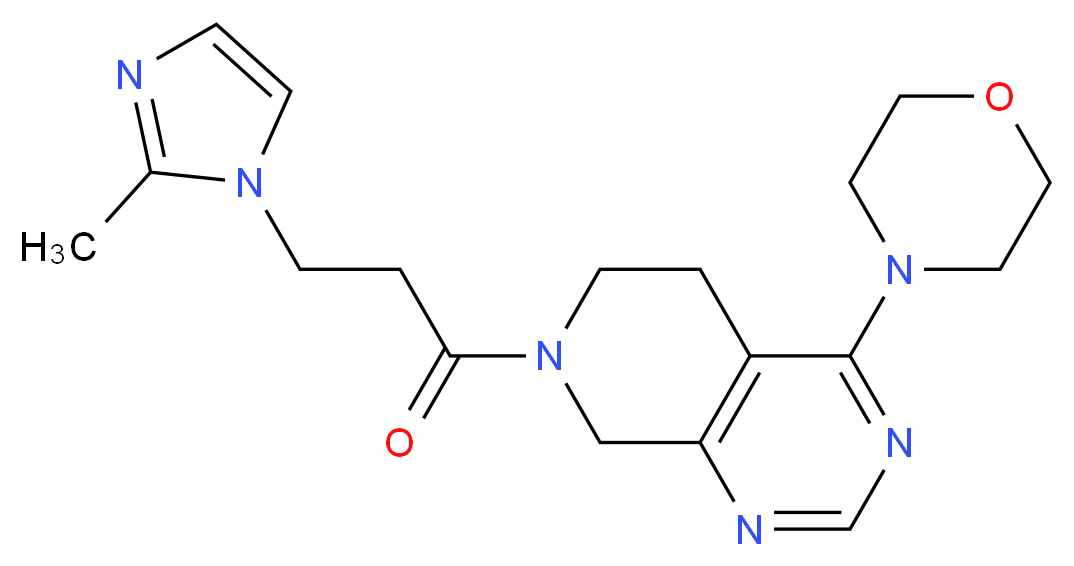 7-[3-(2-methyl-1H-imidazol-1-yl)propanoyl]-4-morpholin-4-yl-5,6,7,8-tetrahydropyrido[3,4-d]pyrimidine_分子结构_CAS_)