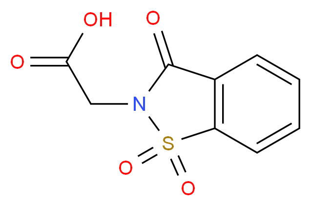 2-(1,1-dioxido-3-oxobenzo[d]isothiazol-2(3H)-yl)acetic acid_分子结构_CAS_)