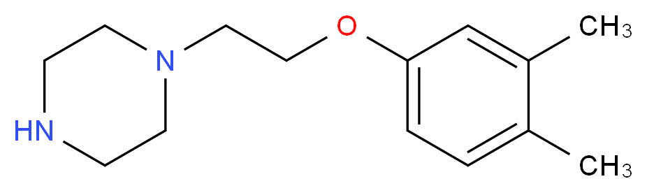 1-[2-(3,4-Dimethyl-phenoxy)-ethyl]-piperazine_分子结构_CAS_)