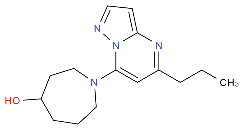 1-(5-propylpyrazolo[1,5-a]pyrimidin-7-yl)-4-azepanol_分子结构_CAS_)