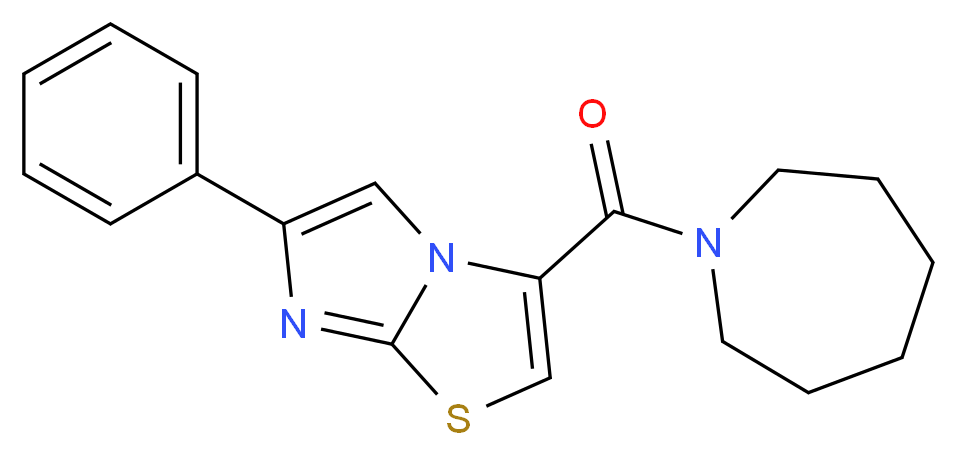 3-(1-azepanylcarbonyl)-6-phenylimidazo[2,1-b][1,3]thiazole_分子结构_CAS_)