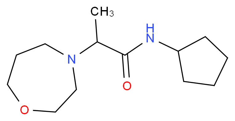 N-cyclopentyl-2-(1,4-oxazepan-4-yl)propanamide_分子结构_CAS_)