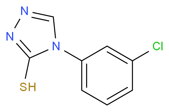 4-(3-chlorophenyl)-4H-1,2,4-triazole-3-thiol_分子结构_CAS_66297-55-0