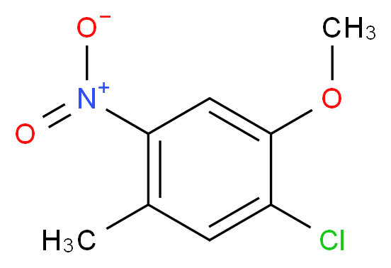 1-chloro-2-methoxy-5-methyl-4-nitrobenzene_分子结构_CAS_62492-41-5