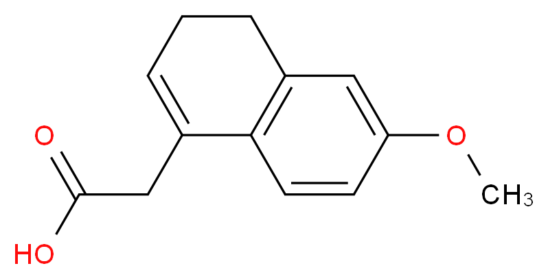 2-(6-methoxy-3,4-dihydronaphthalen-1-yl)acetic acid_分子结构_CAS_40154-29-8