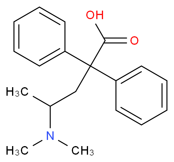 4-Dimethylamino-2,2-diphenyl Valeric Acid_分子结构_CAS_5348-94-7)