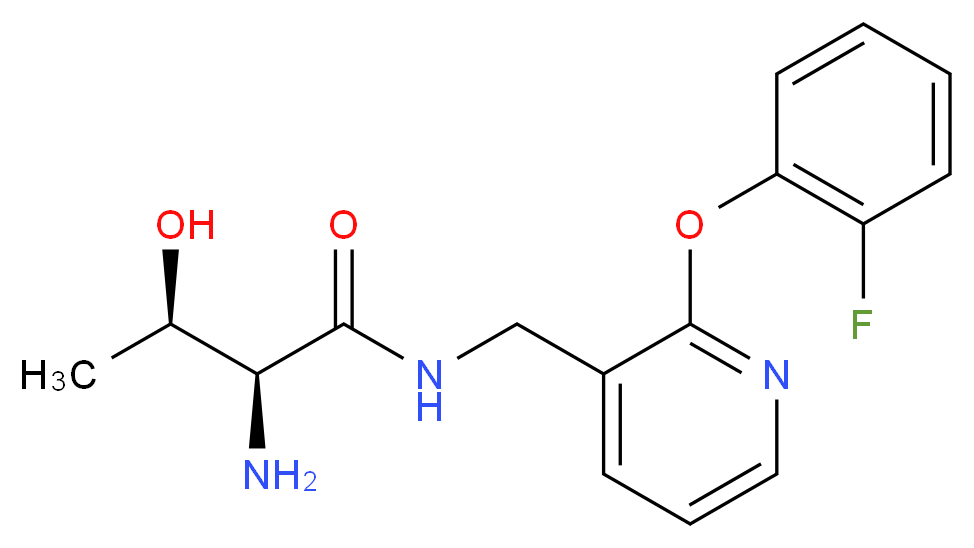 N~1~-{[2-(2-fluorophenoxy)pyridin-3-yl]methyl}-L-threoninamide_分子结构_CAS_)