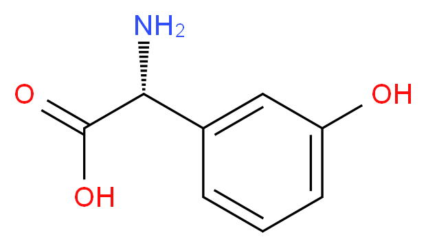 (R)-AMINO-(3-HYDROXY-PHENYL)-ACETIC ACID_分子结构_CAS_25698-27-5)