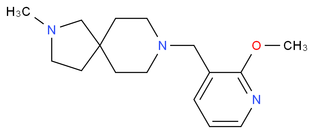 8-[(2-methoxypyridin-3-yl)methyl]-2-methyl-2,8-diazaspiro[4.5]decane_分子结构_CAS_)